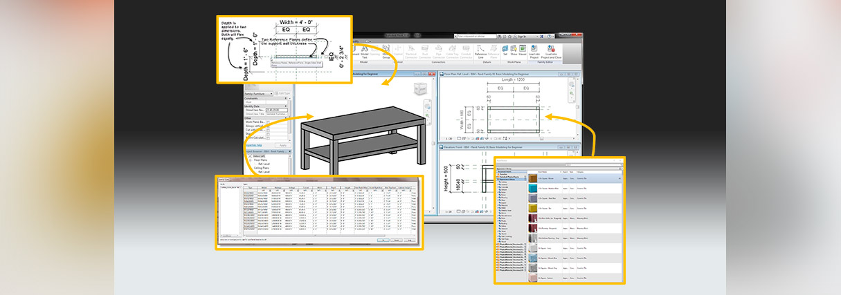 Optimiza tus proyectos con familias paramétricas en Revit y sus